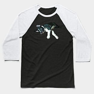 sleepy black dog-vector art Baseball T-Shirt